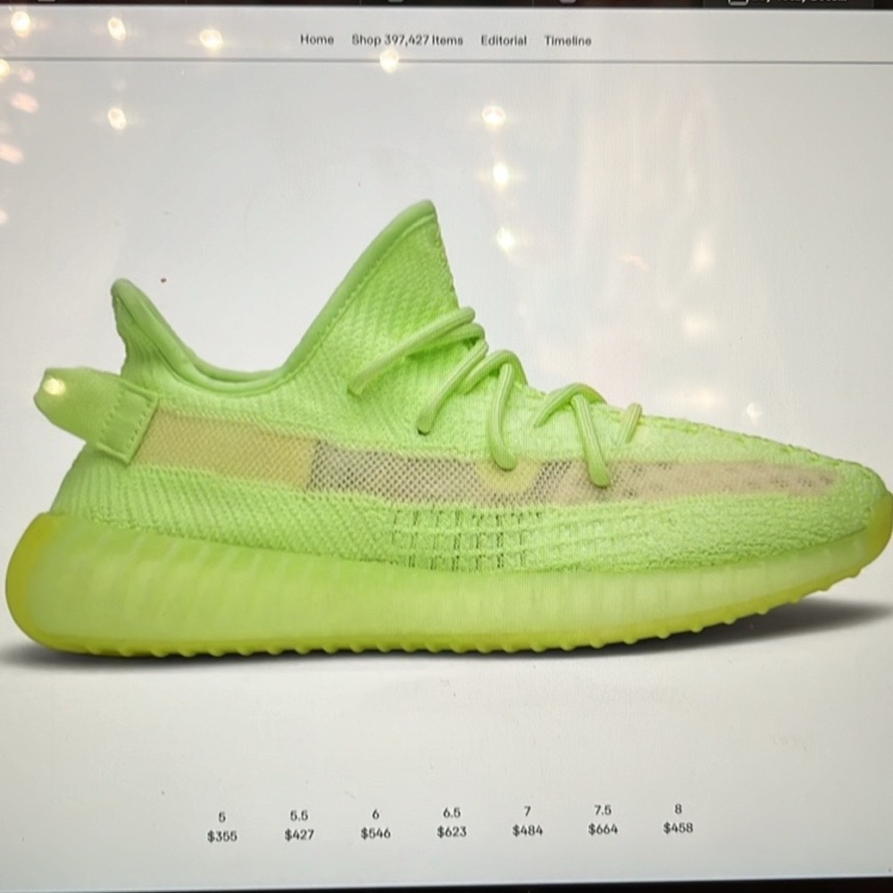 GLOW YEEZYS (neon green/yellow)